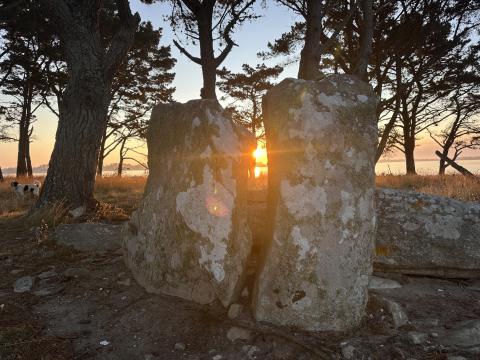 Dolmen at the village of Saint Pierre, Brittany